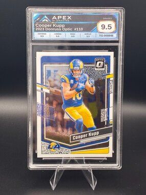 2023 Donruss Optic #110 Cooper Kupp Los Angeles Rams APEX AI Graded 9.5